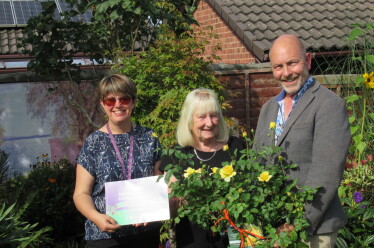 Mary Griffiths winner of Best Garden